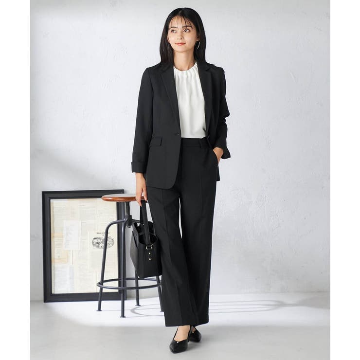 【洗える/イージーケア/吸水速乾/ストレッチ】梳毛調ストレートパンツ | a.v.v【WOMEN】 | 詳細画像35 