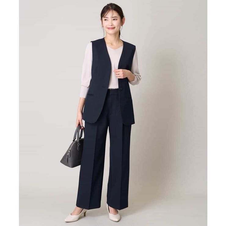 スカルノテックスストレートワイドパンツ | a.v.v【WOMEN】 | 詳細画像2