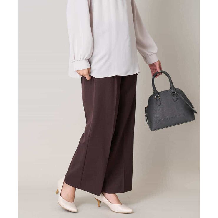 ブラウン | スカルノテックスストレートワイドパンツ | a.v.v【WOMEN】