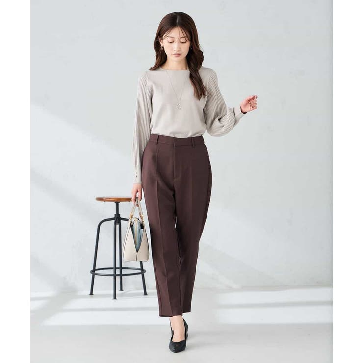 【洗える/イージーケア/ストレッチ】パウダーツイルテーパードパンツ | a.v.v【WOMEN】 | 詳細画像17 