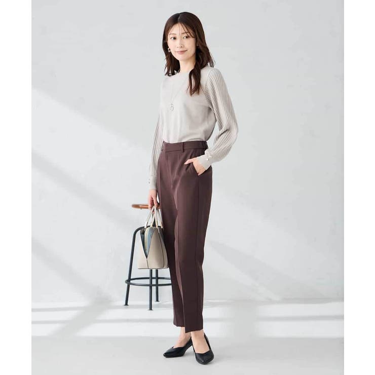 【洗える/イージーケア/ストレッチ】パウダーツイルテーパードパンツ | a.v.v【WOMEN】 | 詳細画像18 