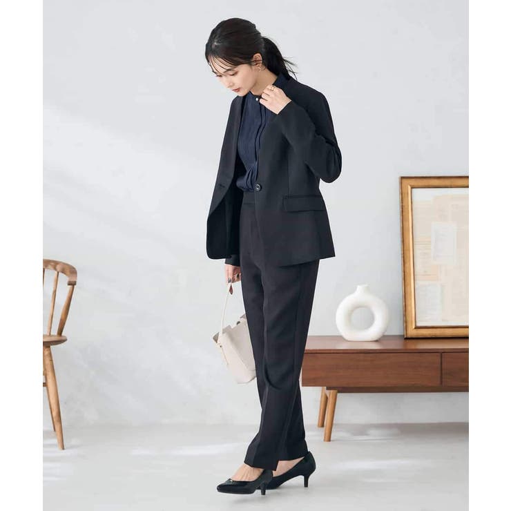 【洗える/イージーケア/ストレッチ】パウダーツイルテーパードパンツ | a.v.v【WOMEN】 | 詳細画像24 