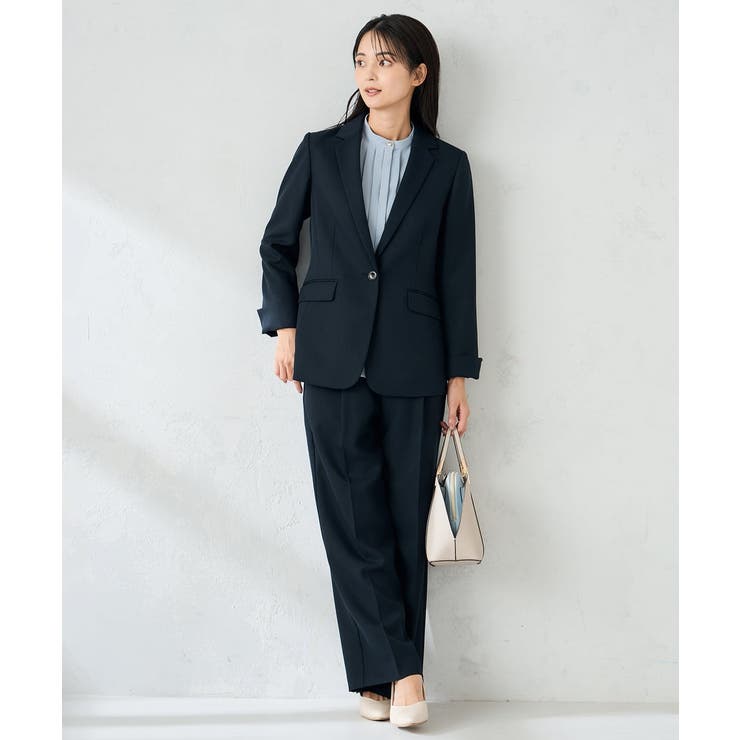 【洗える/イージーケア/ストレッチ】パウダーツイルワイドストレートパンツ | a.v.v【WOMEN】 | 詳細画像11 