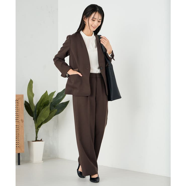 【洗える/イージーケア/ストレッチ】パウダーツイルワイドストレートパンツ | a.v.v【WOMEN】 | 詳細画像20 