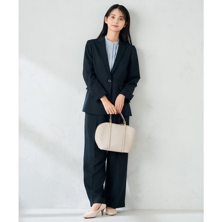 【洗える/イージーケア/ストレッチ】パウダーツイルワイドストレートパンツ | a.v.v【WOMEN】 | 詳細画像9 