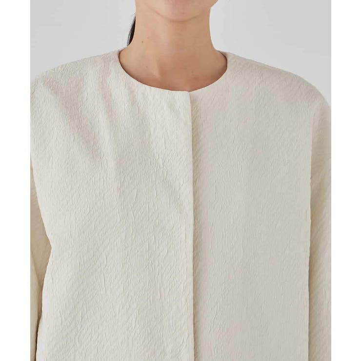 ジャガードノーカラーコート | a.v.v【WOMEN】 | 詳細画像16 