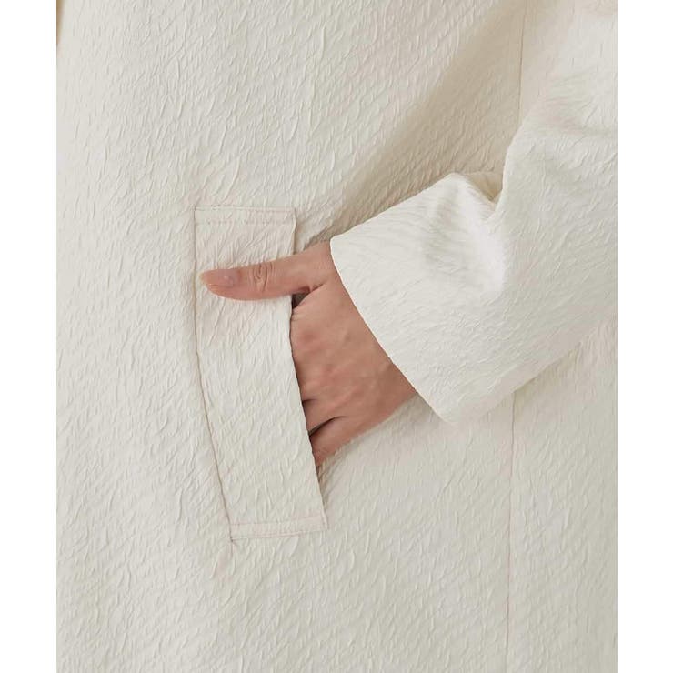 ジャガードノーカラーコート | a.v.v【WOMEN】 | 詳細画像18 