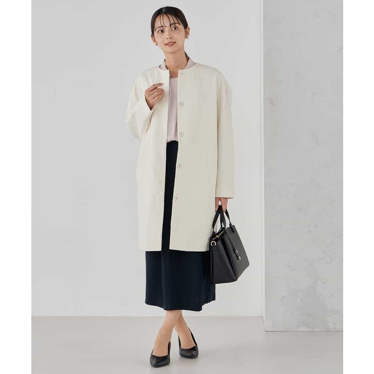 ジャガードノーカラーコート | a.v.v【WOMEN】 | 詳細画像5 