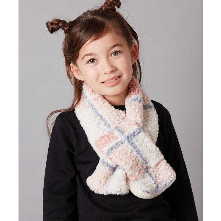 [KIDS]【リバーシブル】チェックボアマフラー | a.v.v【KIDS】 | 詳細画像3 