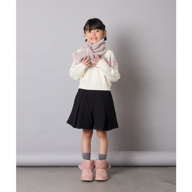 [KIDS]【リバーシブル/差し込み型で安心】リボンスヌード | a.v.v【KIDS】 | 詳細画像5 