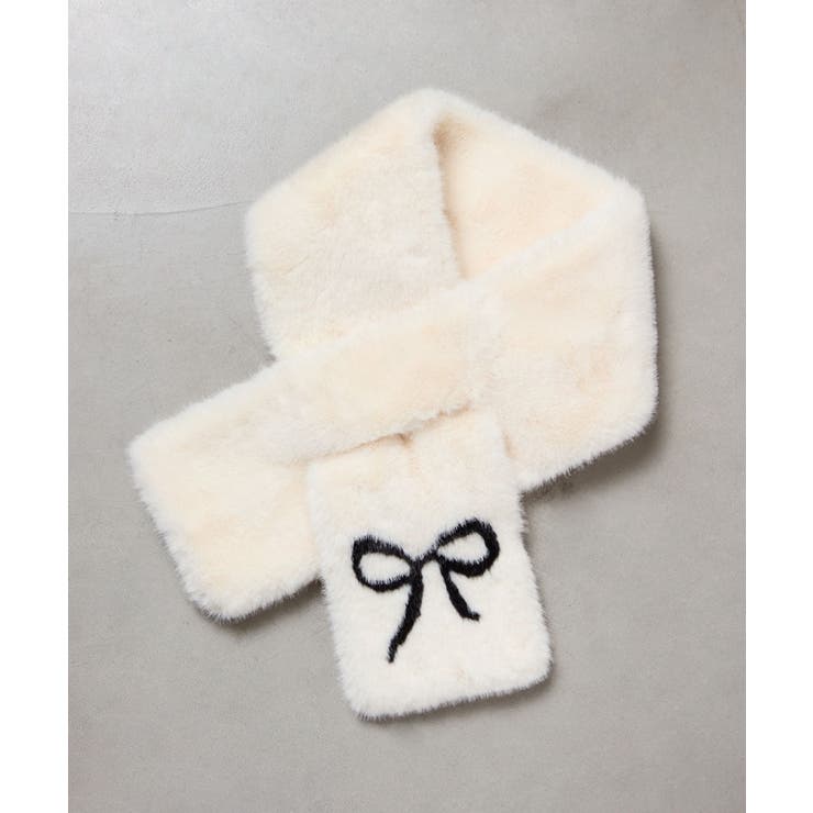 [KIDS]【差し込み型で安心・楽ちんあったか】リボンファーマフラー | a.v.v【KIDS】 | 詳細画像10 