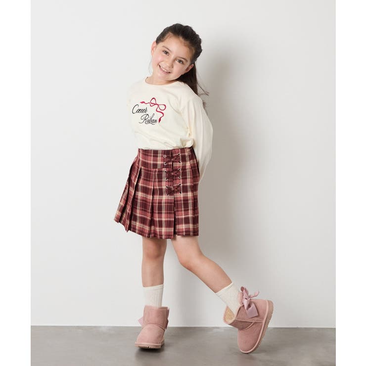 リボン付フェイクムートンブーツ | a.v.v【KIDS】 | 詳細画像11 