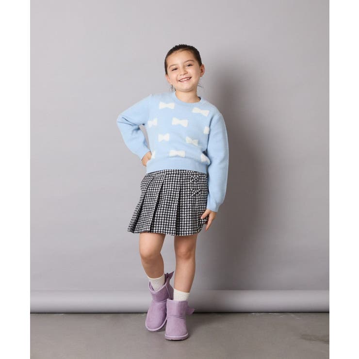 リボン付フェイクムートンブーツ | a.v.v【KIDS】 | 詳細画像15 