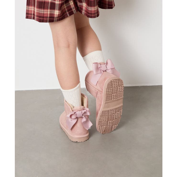 リボン付フェイクムートンブーツ | a.v.v【KIDS】 | 詳細画像2 