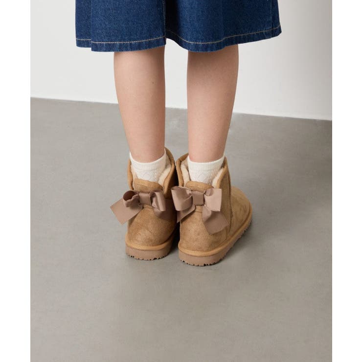 リボン付フェイクムートンブーツ | a.v.v【KIDS】 | 詳細画像5 