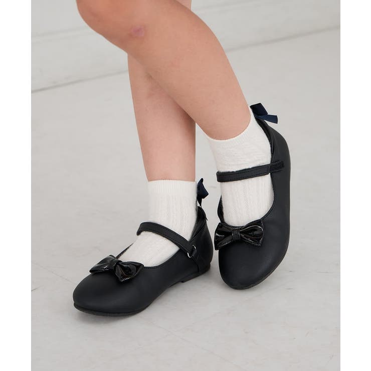 ブラック | [KIDS]リボンバレエシューズ | a.v.v【KIDS】