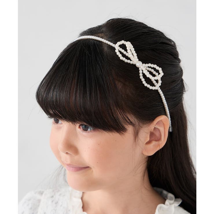 アイボリー | [KIDS]パール調カチューシャ | a.v.v【KIDS】