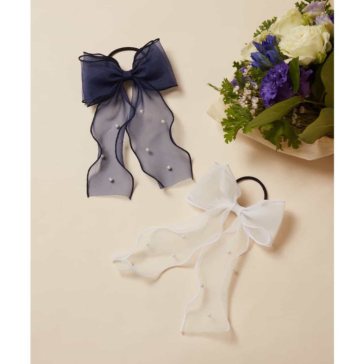 ネイビー | [KIDS]シアーリボンポニー | a.v.v【KIDS】