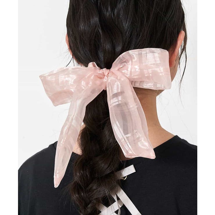 [KIDS]シアーチェックビッグリボンシュシュ | a.v.v【KIDS】 | 詳細画像1 