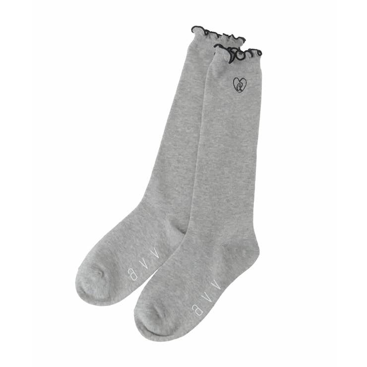 KIDS]ワンポイント刺繍ハイソックス[品番：ITKW0020186]｜a.v.v【KIDS