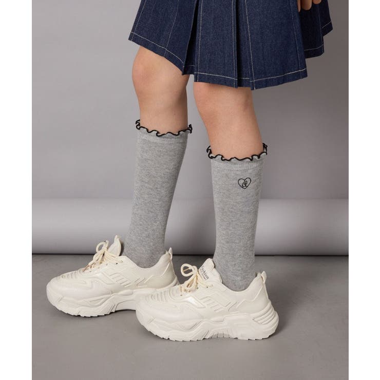 KIDS]ワンポイント刺繍ハイソックス[品番：ITKW0020186]｜a.v.v