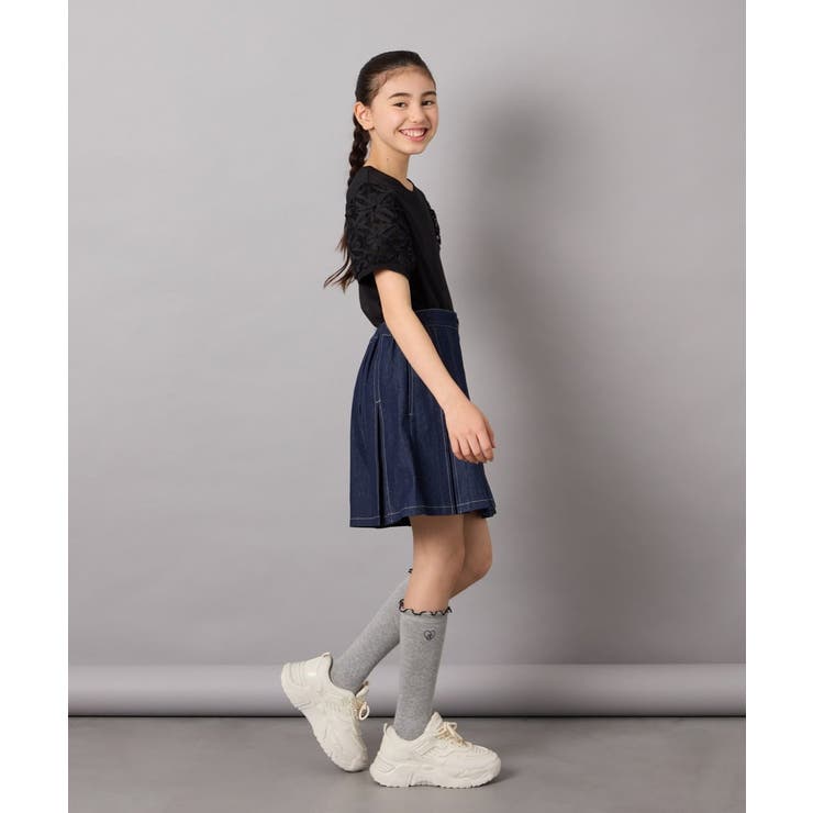 KIDS]ワンポイント刺繍ハイソックス[品番：ITKW0020186]｜a.v.v