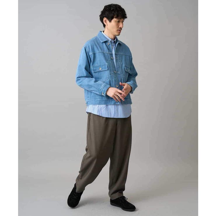 【洗濯機で洗える/毛玉になりにくい】ワイドストレッチストライプシャツ | a.v.v【MEN】 | 詳細画像19 