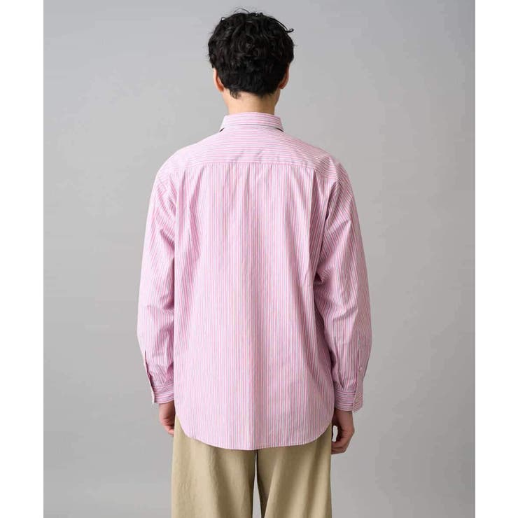 【洗濯機で洗える/毛玉になりにくい】ワイドストレッチストライプシャツ | a.v.v【MEN】 | 詳細画像33 
