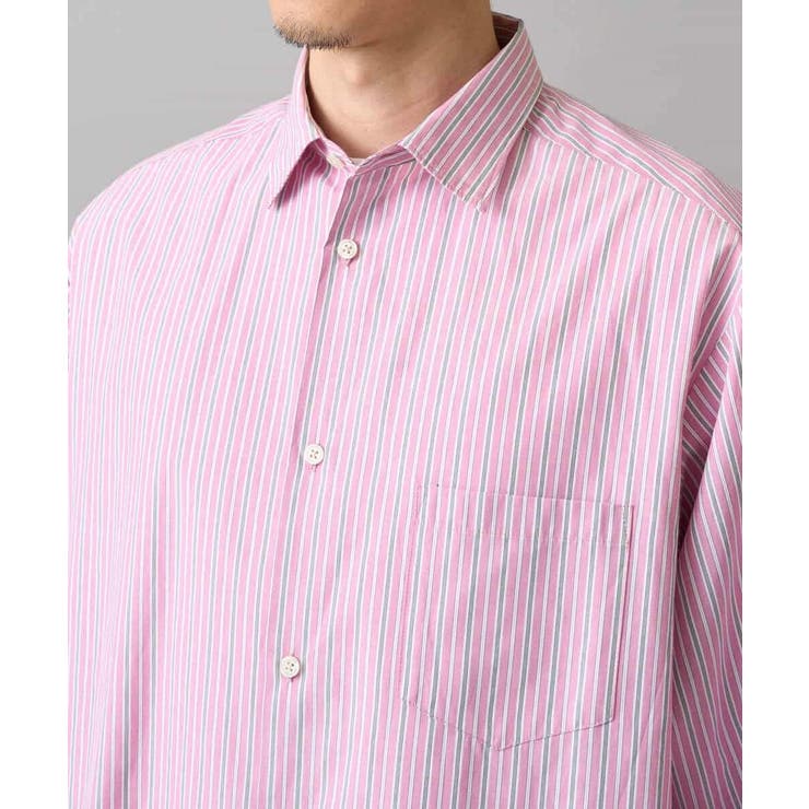 【洗濯機で洗える/毛玉になりにくい】ワイドストレッチストライプシャツ | a.v.v【MEN】 | 詳細画像34 