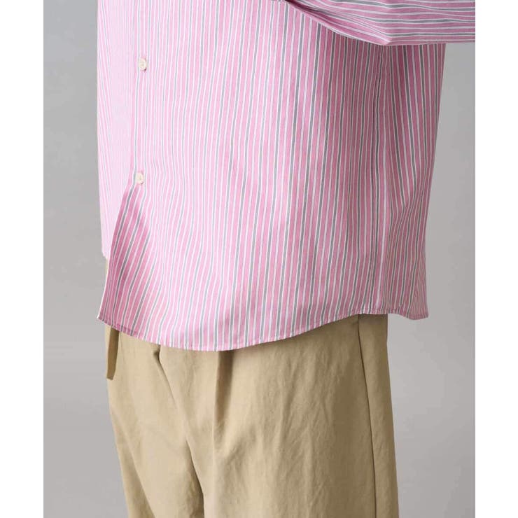 【洗濯機で洗える/毛玉になりにくい】ワイドストレッチストライプシャツ | a.v.v【MEN】 | 詳細画像36 