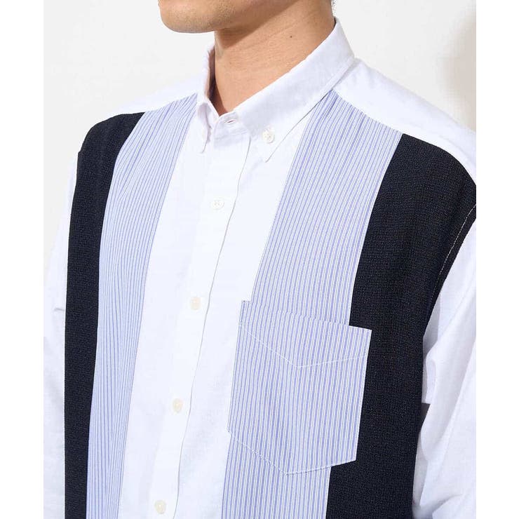 縦切り替えオックスシャツ | a.v.v【MEN】 | 詳細画像10 