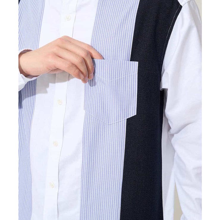 縦切り替えオックスシャツ | a.v.v【MEN】 | 詳細画像11 