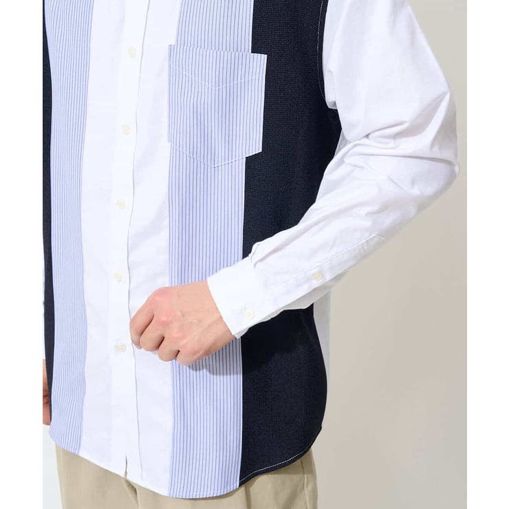 縦切り替えオックスシャツ | a.v.v【MEN】 | 詳細画像12 