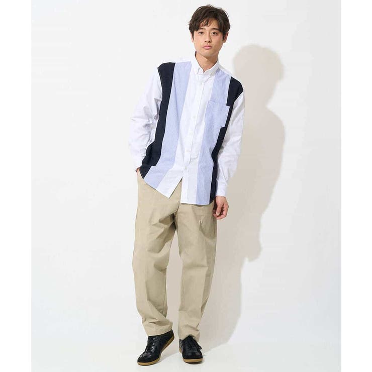 縦切り替えオックスシャツ | a.v.v【MEN】 | 詳細画像2 