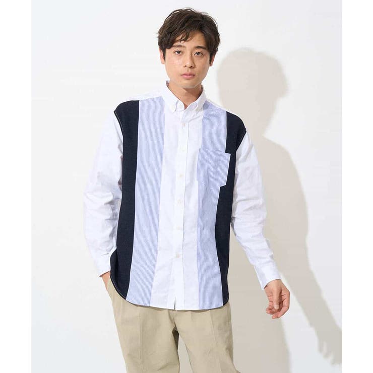 縦切り替えオックスシャツ | a.v.v【MEN】 | 詳細画像5 