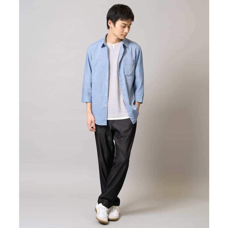 リネン混7分袖シャツ | a.v.v【MEN】 | 詳細画像14 