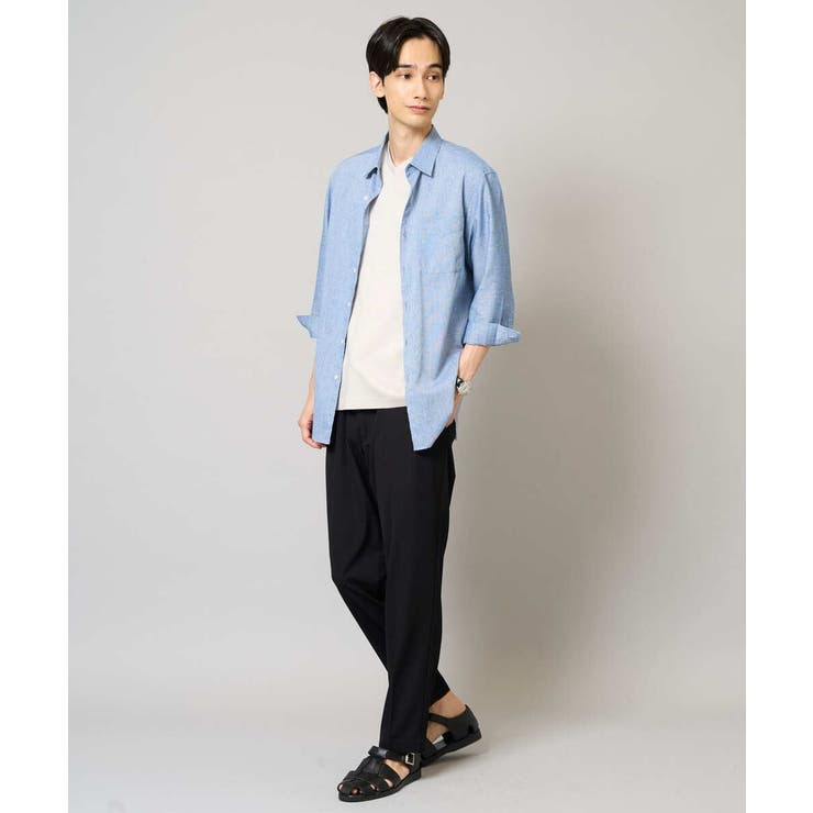 リネン混7分袖シャツ | a.v.v【MEN】 | 詳細画像16 