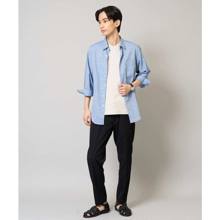 リネン混7分袖シャツ | a.v.v【MEN】 | 詳細画像17 