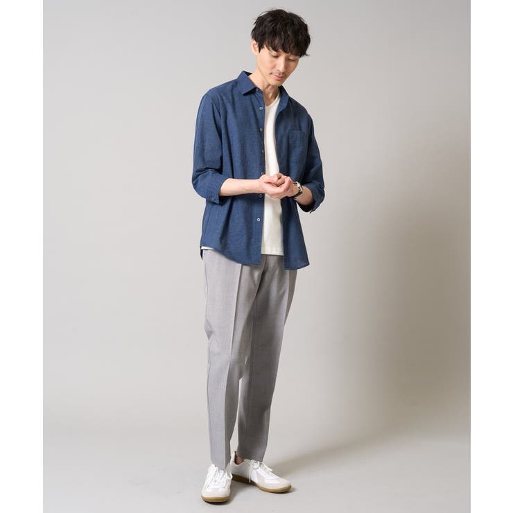 リネン混7分袖シャツ | a.v.v【MEN】 | 詳細画像18 