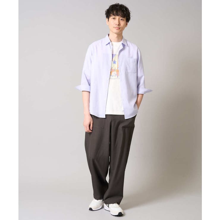 リネン混7分袖シャツ | a.v.v【MEN】 | 詳細画像24 