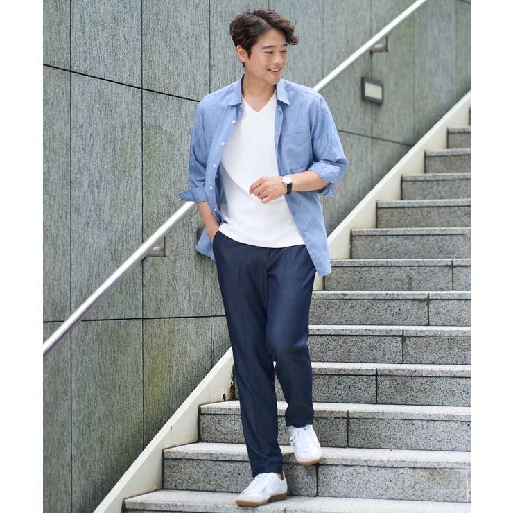 リネン混7分袖シャツ | a.v.v【MEN】 | 詳細画像3 