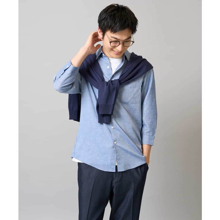 リネン混7分袖シャツ | a.v.v【MEN】 | 詳細画像32 