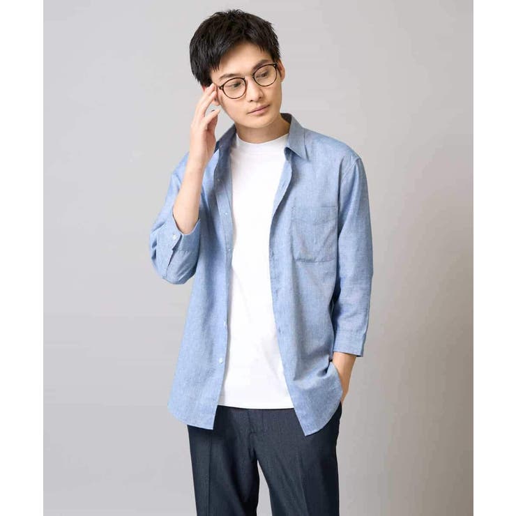 リネン混7分袖シャツ | a.v.v【MEN】 | 詳細画像33 