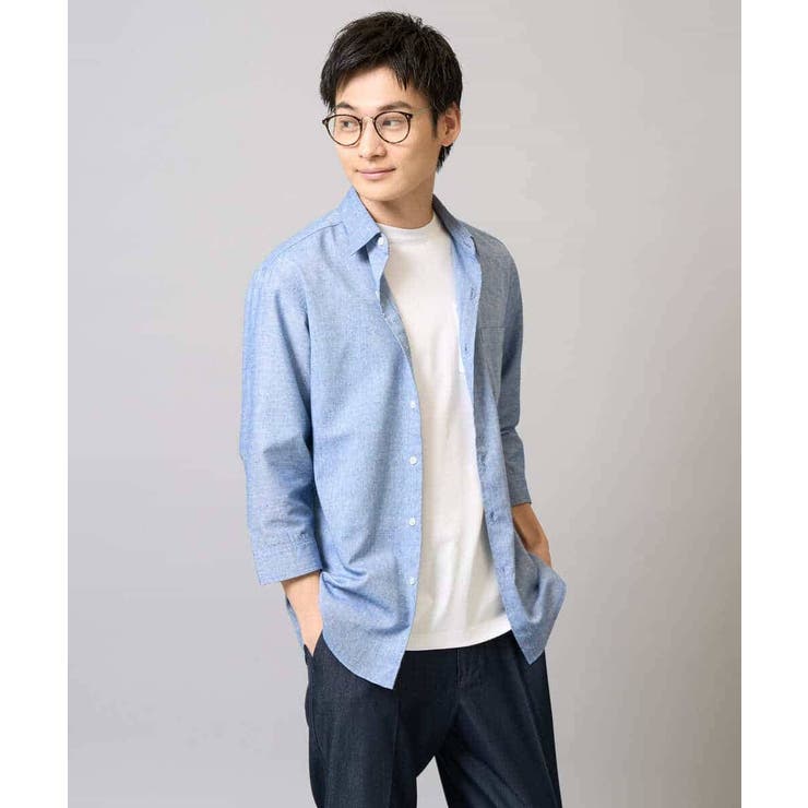 リネン混7分袖シャツ | a.v.v【MEN】 | 詳細画像34 