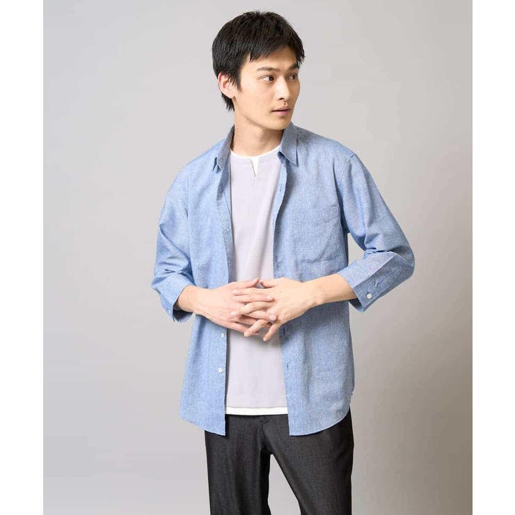 リネン混7分袖シャツ | a.v.v【MEN】 | 詳細画像36 