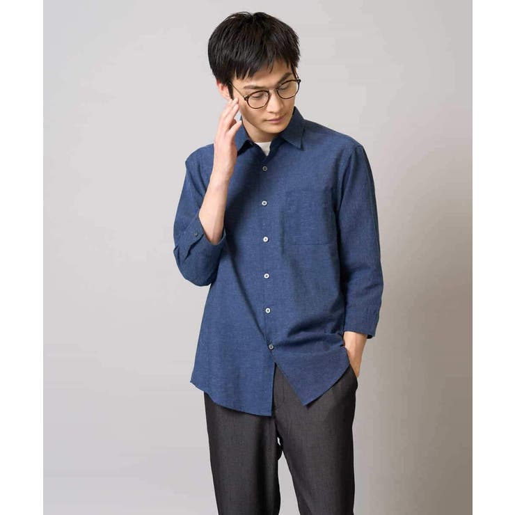 リネン混7分袖シャツ | a.v.v【MEN】 | 詳細画像39 