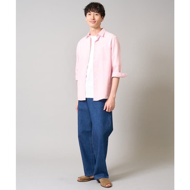 リネン混7分袖シャツ | a.v.v【MEN】 | 詳細画像4 