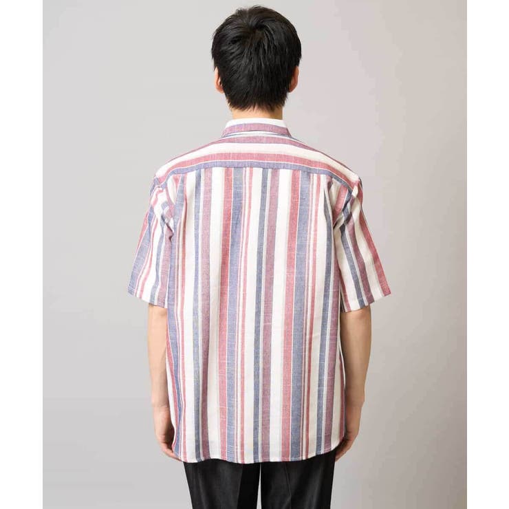 【洗濯機で洗える】マルチストライプワイドシルエットシャツ | a.v.v【MEN】 | 詳細画像17 