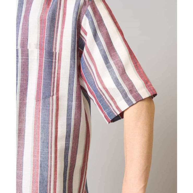 【洗濯機で洗える】マルチストライプワイドシルエットシャツ | a.v.v【MEN】 | 詳細画像19 