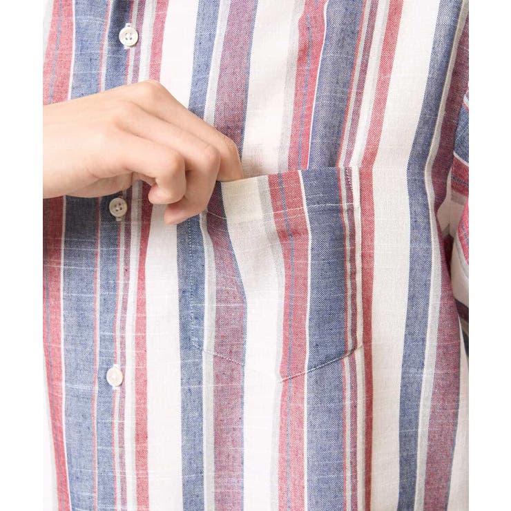 【洗濯機で洗える】マルチストライプワイドシルエットシャツ | a.v.v【MEN】 | 詳細画像21 